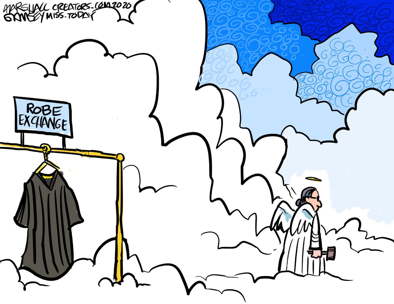 Editorial Cartoon U.S. Ruth Bader Ginsburg RIP