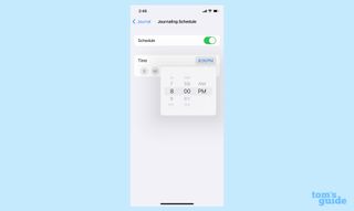 iOS 17 journal app scheduling