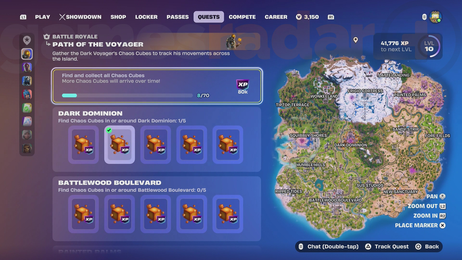 Rewards for finding Fortnite Chaos Cubes