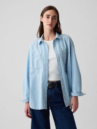 Gap, Chambray Denim Big Shirt