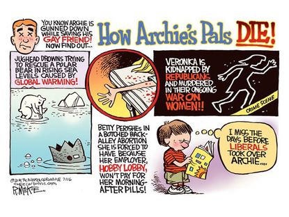 Editorial cartoon Archie comics politics