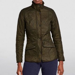 quilted Barbour jacket in khaki