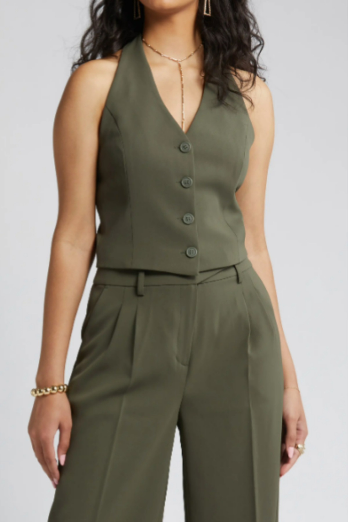 Open Edit Halter Vest