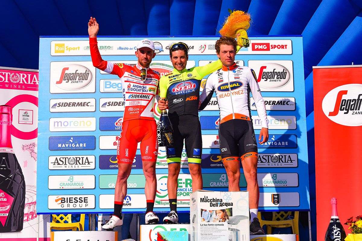 The podium after stage 3