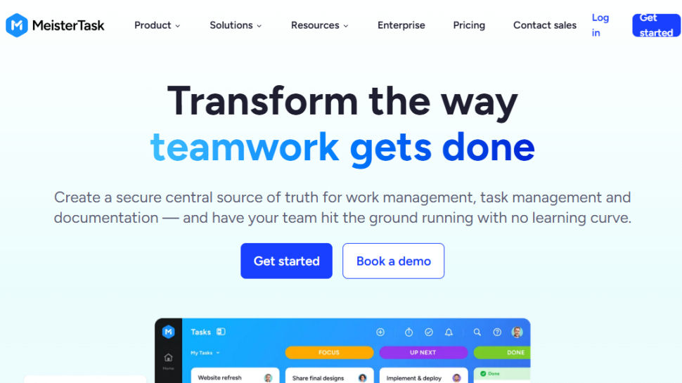 MeisterTask website screenshot (May 2025)