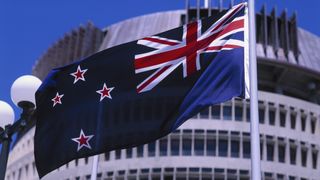 New Zealand Flag and the Beehive