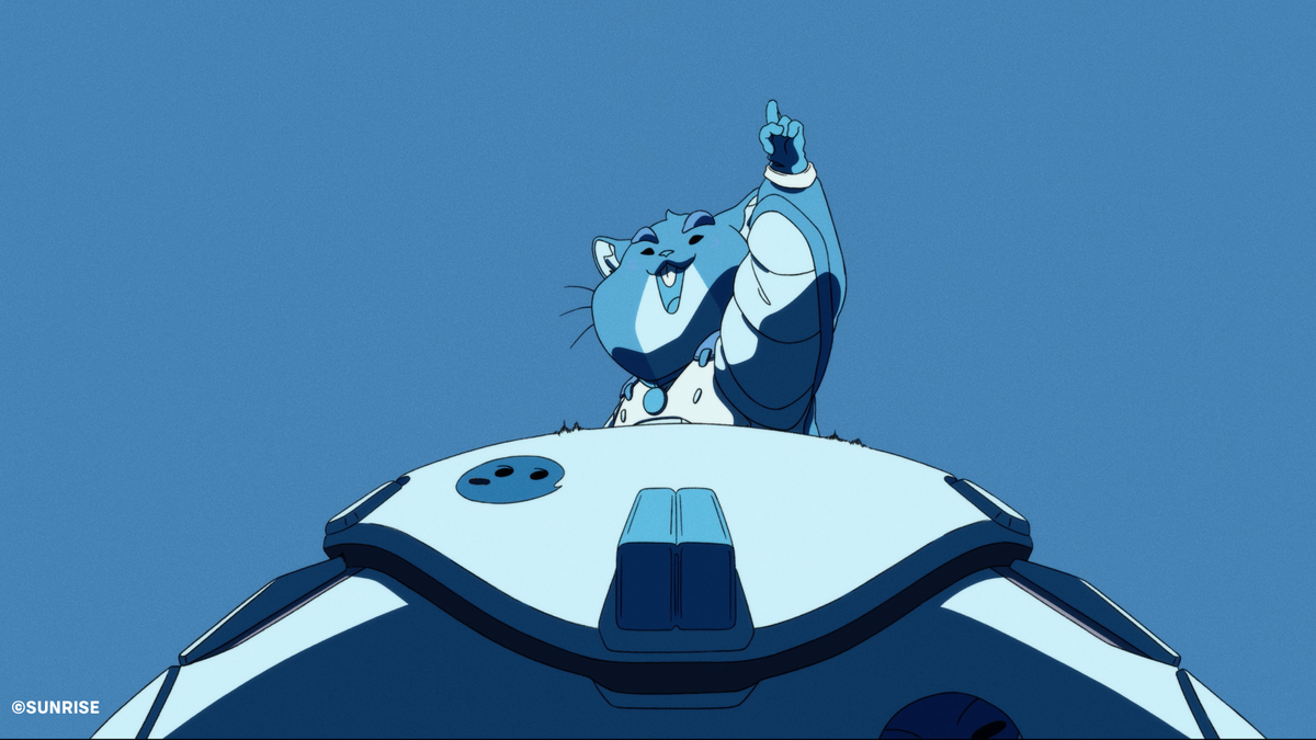 Stylized art of Overwatch 2 character Wrecking Ball as Cowboy Bebop's Ein