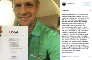 Luke Donald qualified for the US Open