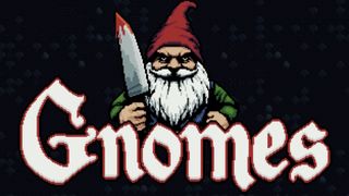 Gnomes art of gnome holding a bloody knife