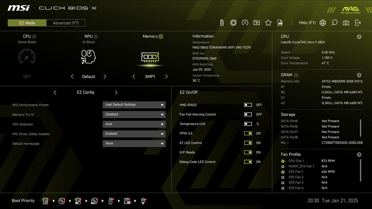 MSI MAG B860 Tomahawk Wifi