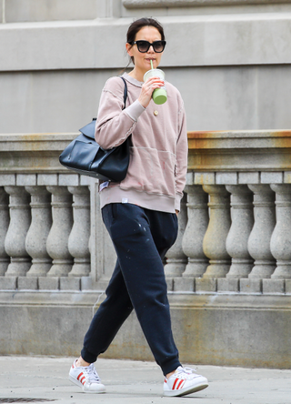 Katie Holmes is seen heading to gym on Sunday afternoon on April 14, 2019 in New York City