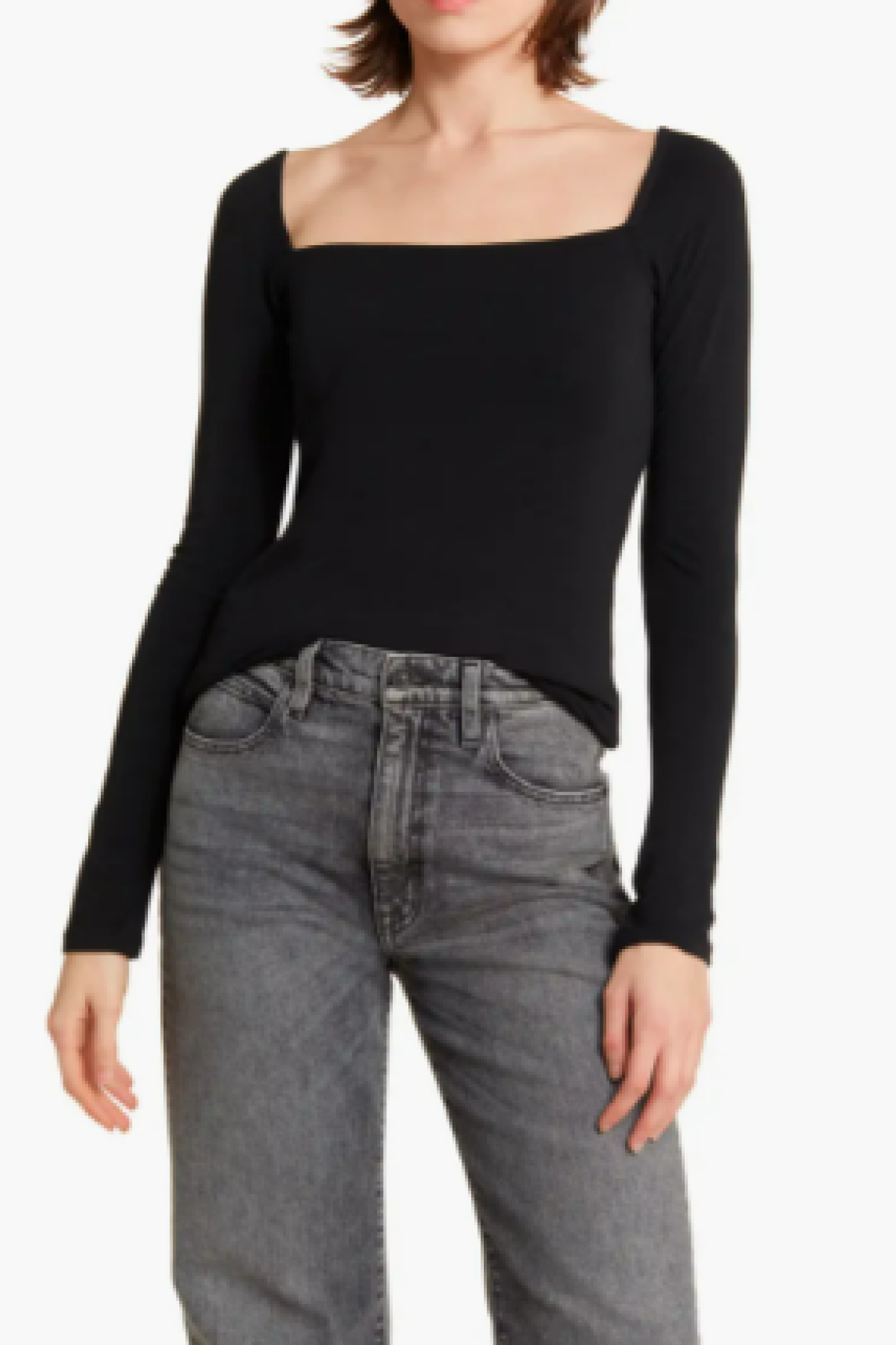 Treasure & Bond Square Neck Jersey Top