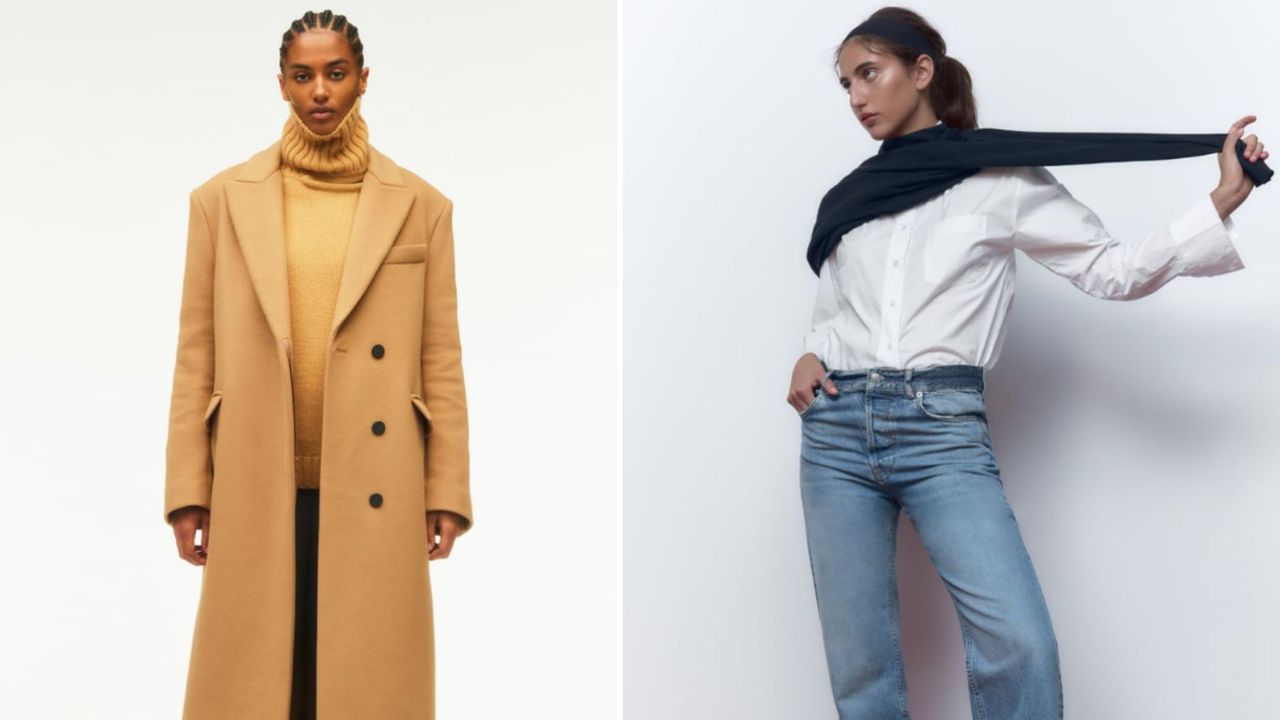 Two women modelling clothing in the Zara sale