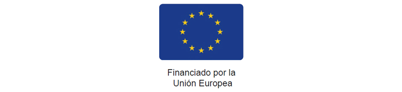 EU logo with words 'Financiado por la Union Europea'