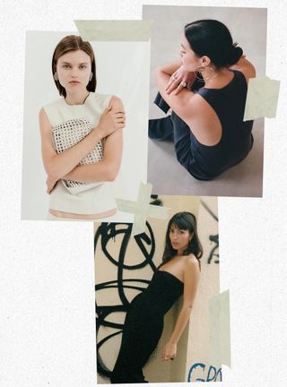 a collage of women wearing one of the best Australian brands, St. Agni