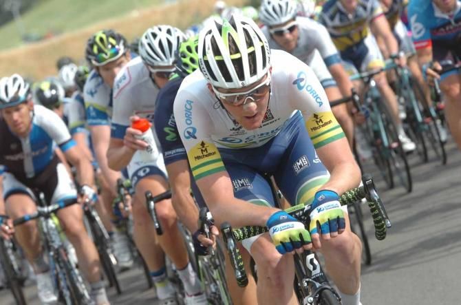 Luke Durbridge (Orica-GreenEdge) worked hard for Matt Goss