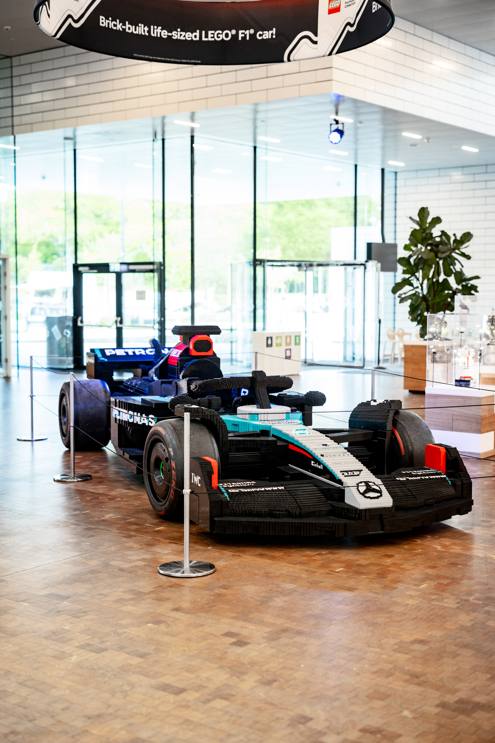 The life-size Lego F1 car at Lego House