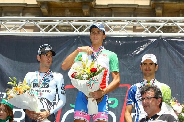 The elite men's podium