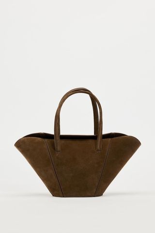 Zara brown suede bag