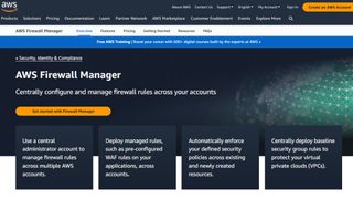 AWS Firewall Manager website screenshot.