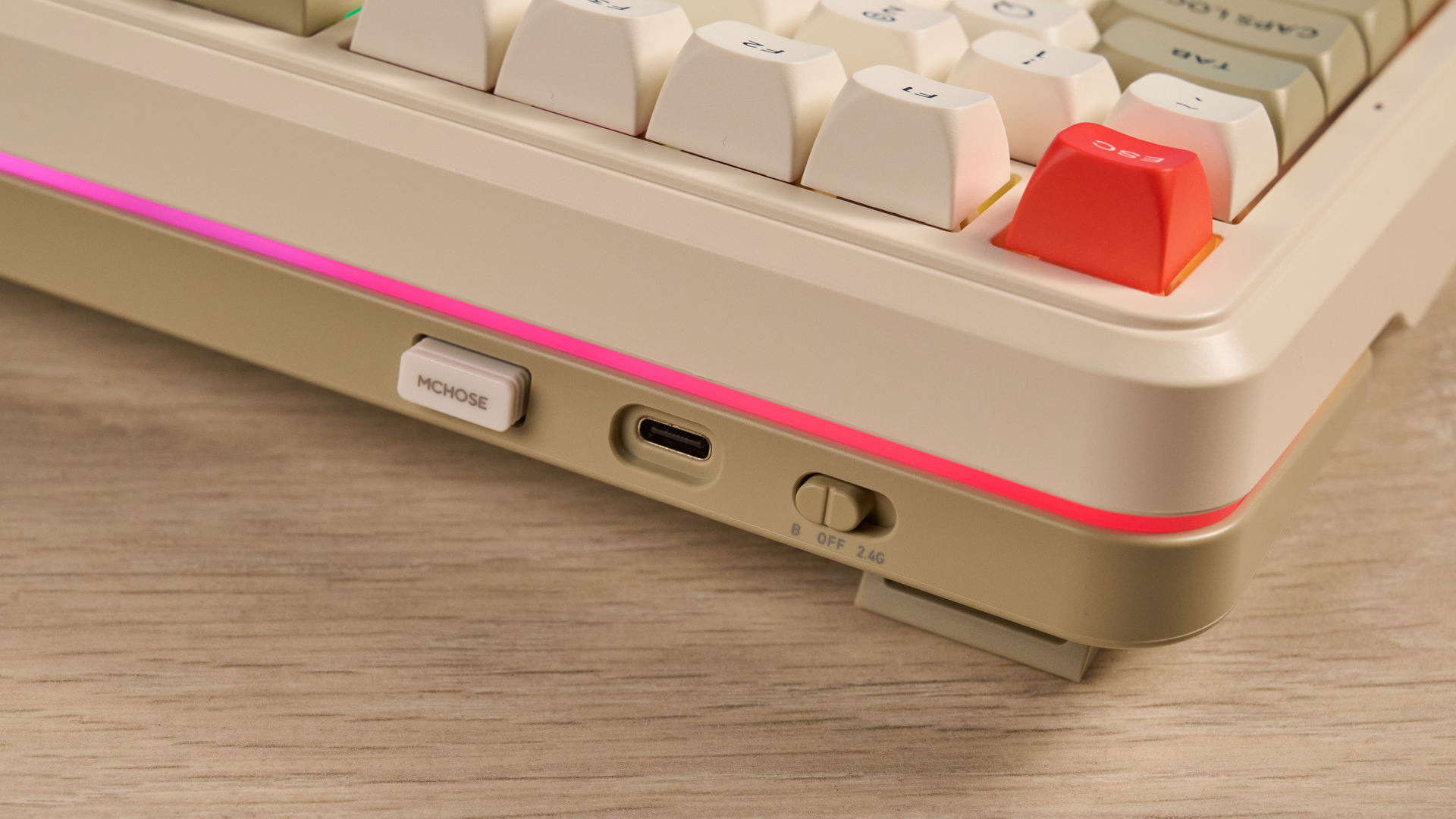 A colorful MCHOSE K99 V2 mechanical keyboard for productivity
