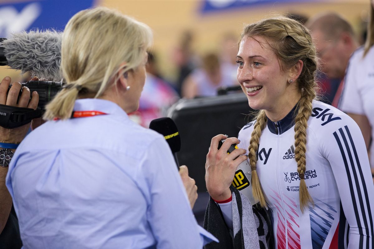 Laura Trott (Great Britain) took gold in the scratch race