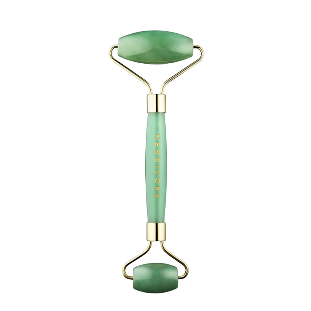 A product of the Herbivore Jade Facial Roller, on a white background