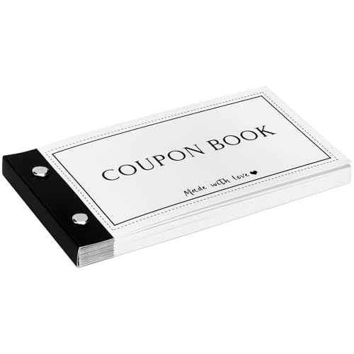Juleasel Personalized Coupon Book, 30 Blank Vouchers Booklet for All Occasions, Mothers Day Gifts for Mom, Unique Birthday Gifts for Boyfriend Wife Husband Girlfriend Best Friend