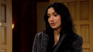 Zuleyka Silver as Audra with a sour expression on her face in The Young and the Restless