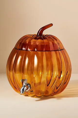 Pumpkin Glass Beverage Dispenser