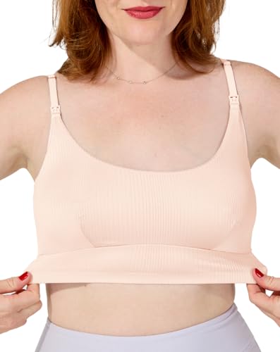 Bodily Everything Bra for Pregnancy, Nursing & Breastfeeding, Soft, Stretchy, Wireless Maternity & Sleep Bra With Clip Down Nursing Access