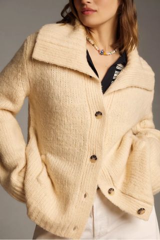 Maeve Collared Coatigan Sweater