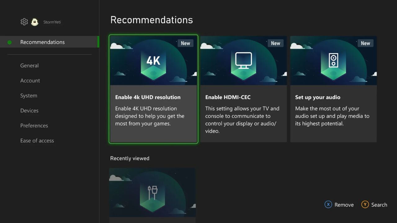 Images of the Xbox November 2022 Update.