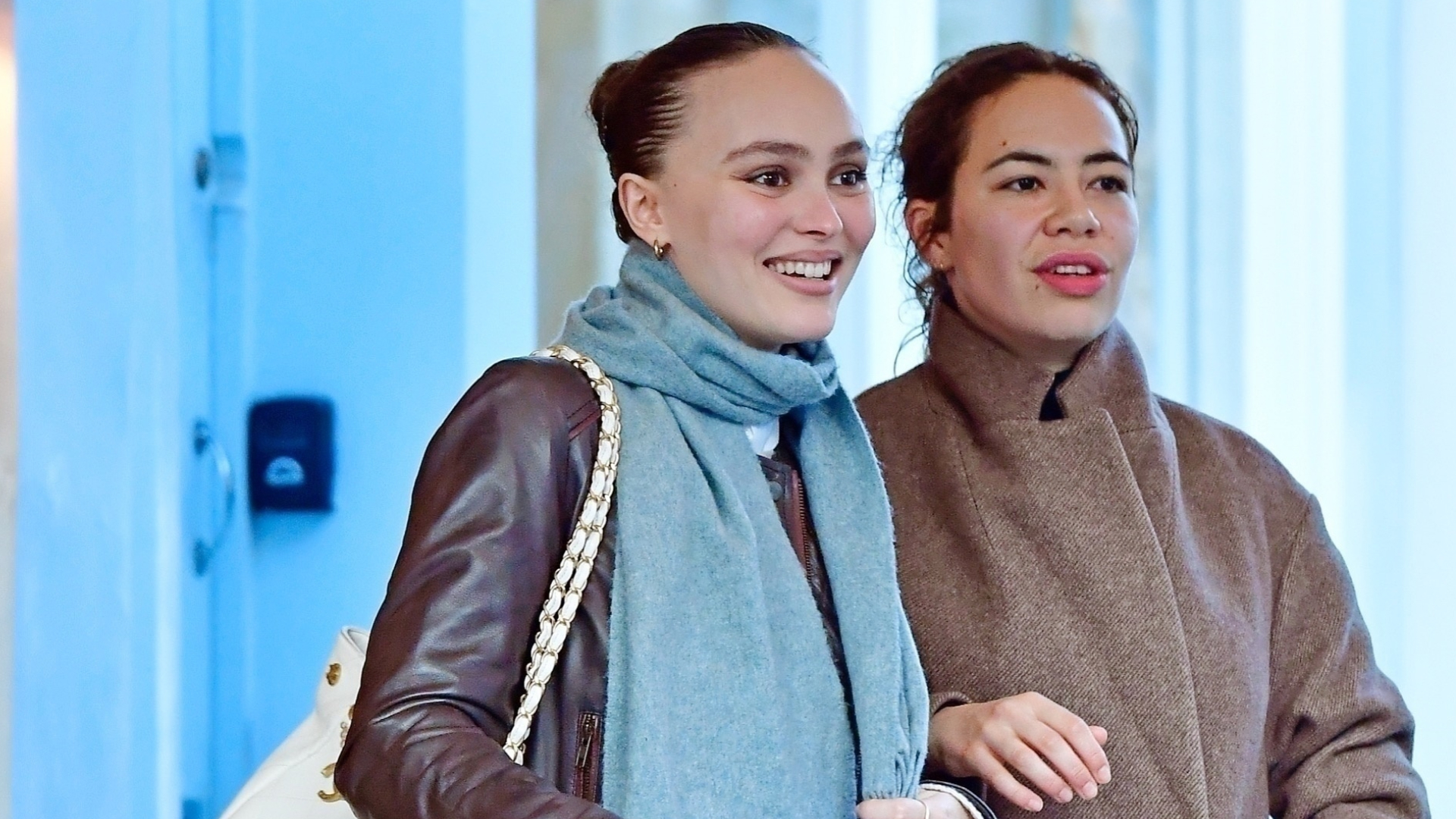 Lily-Rose Depp wears Ugg boots and carries a white leather Chanel bag in London