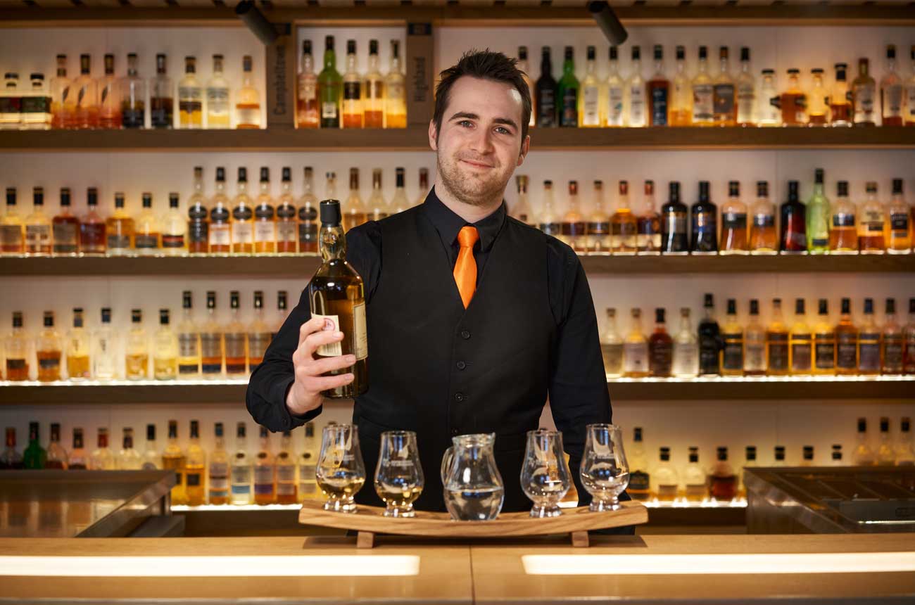 Bartender at Amber Whisky Bar