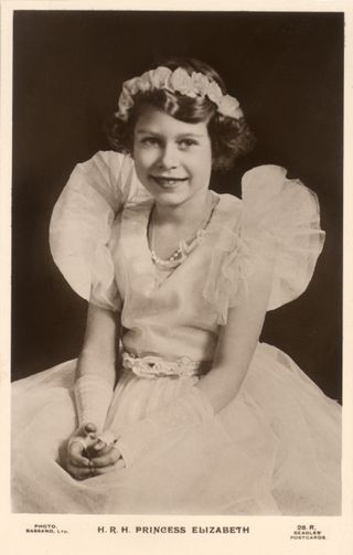 The Queen as a little girl pictured in 1953