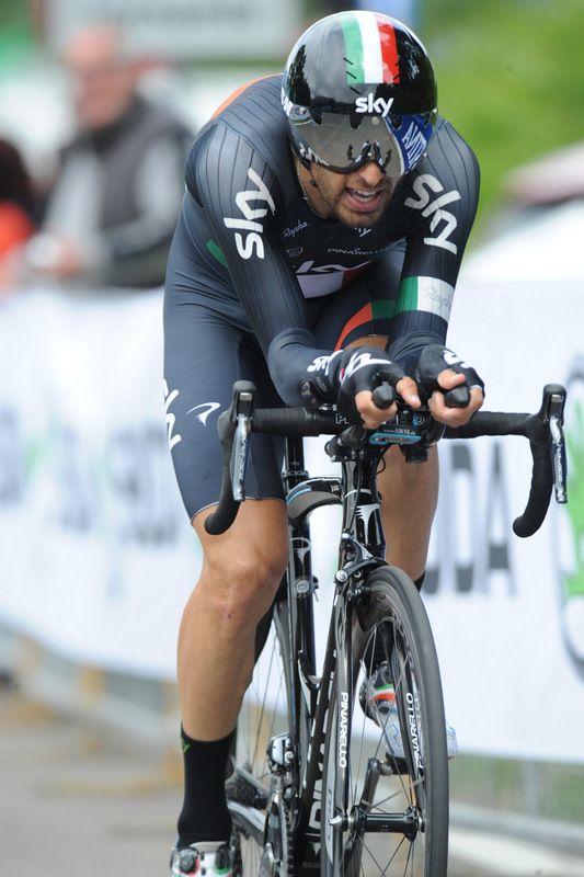 Italian national champion Dario Cataldo during the Polsa time trial