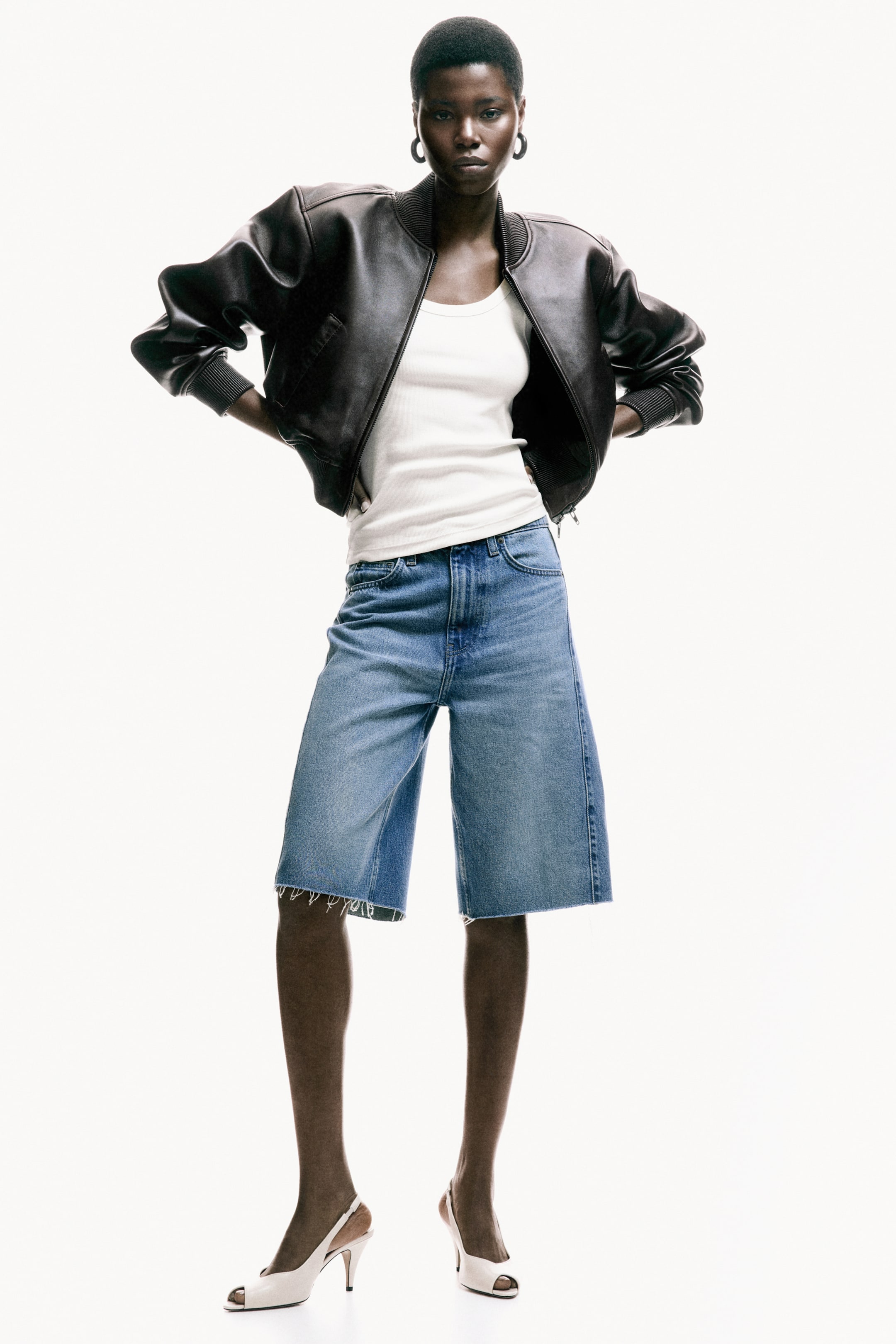 Denim Bermuda Shorts