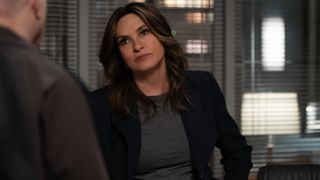 Captain Olivia Benson giving the stare down on Law & Order: SVU
