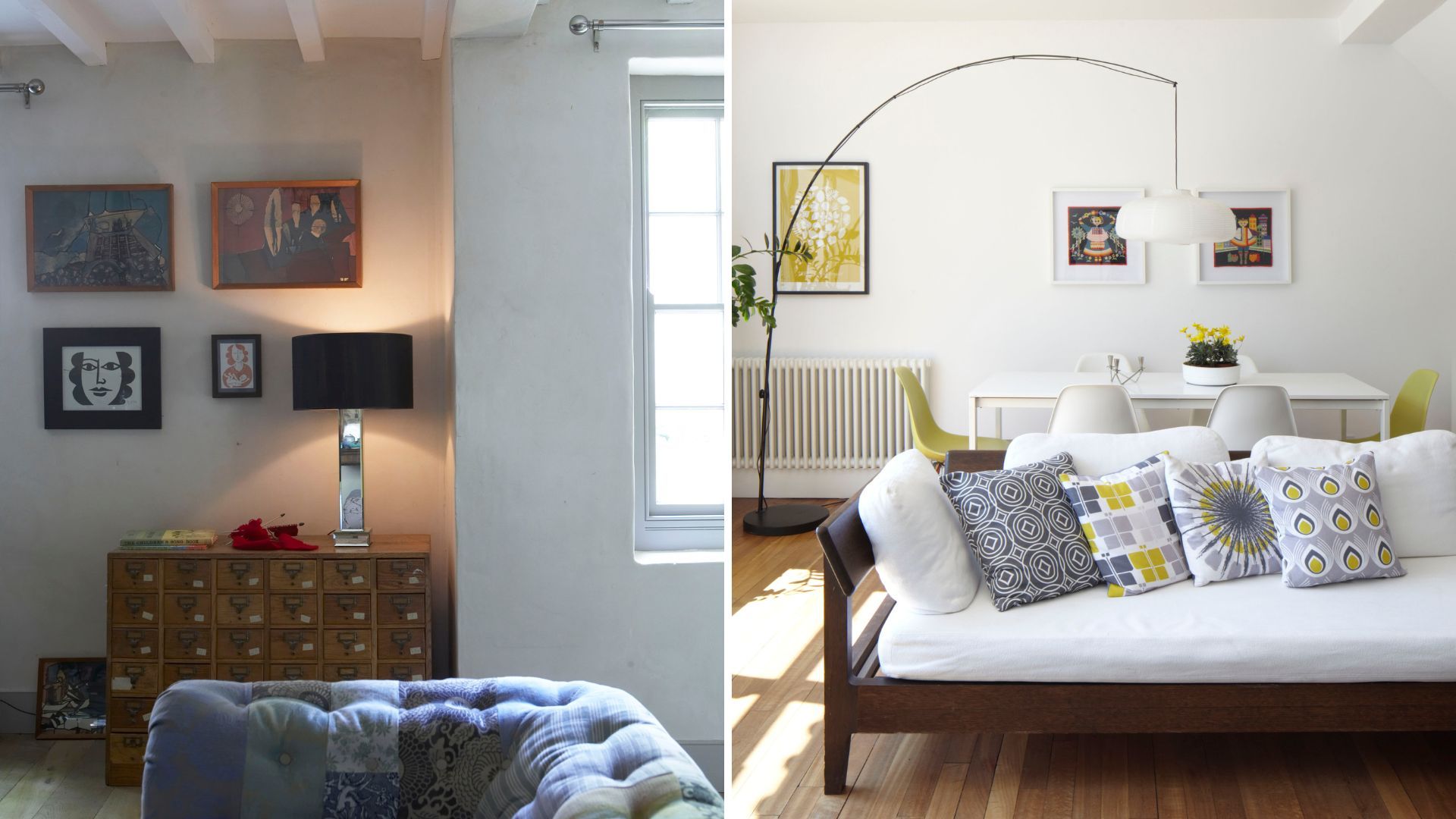 Living room with table lamp and overhead lamps to show ighting mistakes to avoid with lamps