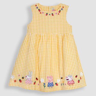 Jojo Maman Bébé Yellow Gingham Peppa Pig Dress