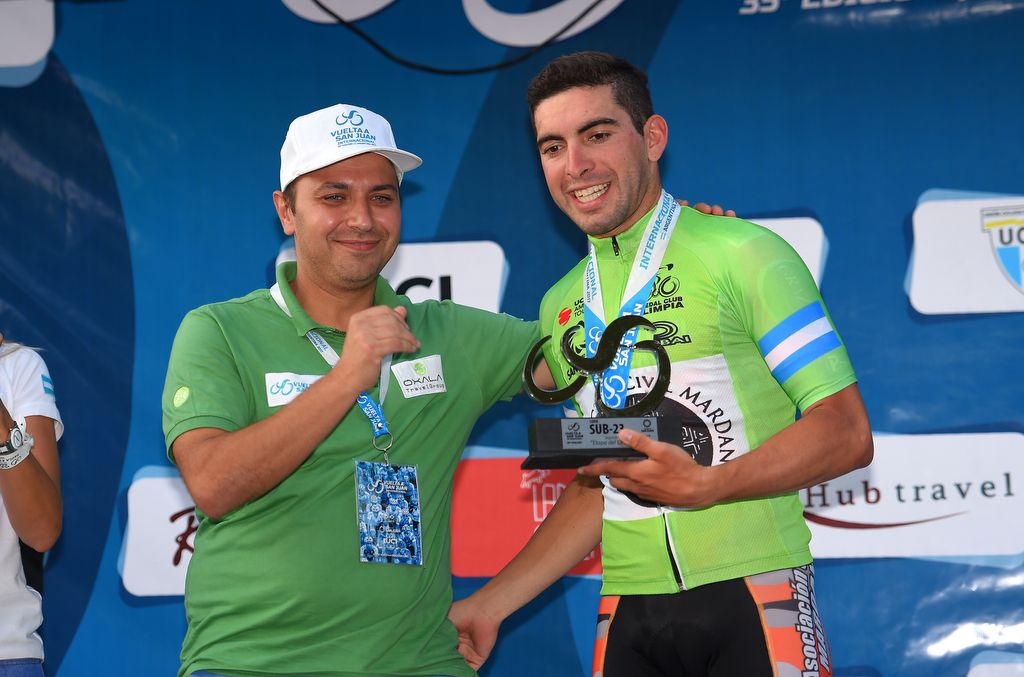 Best young rider, Duilio Ramos on the podium