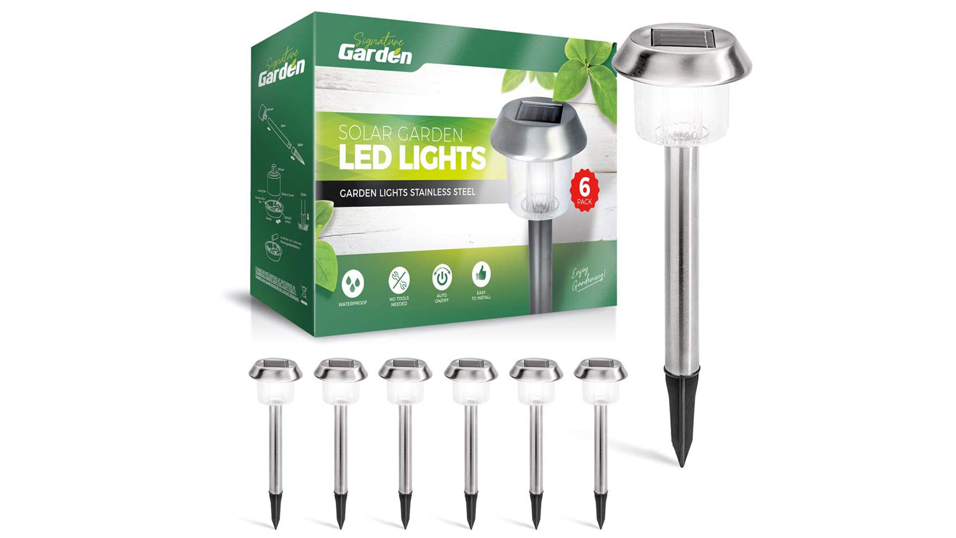 Best solar lights outdoors: Signature Garden Solar Garden Lights