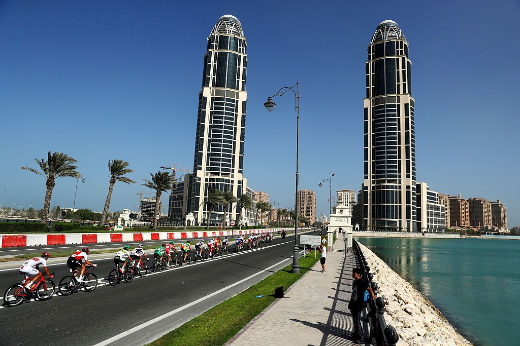 xxxx during the Elite Men's Road Race on day eight of the UCI Road World Championships on October 16, 2016 in Doha, Qatar.