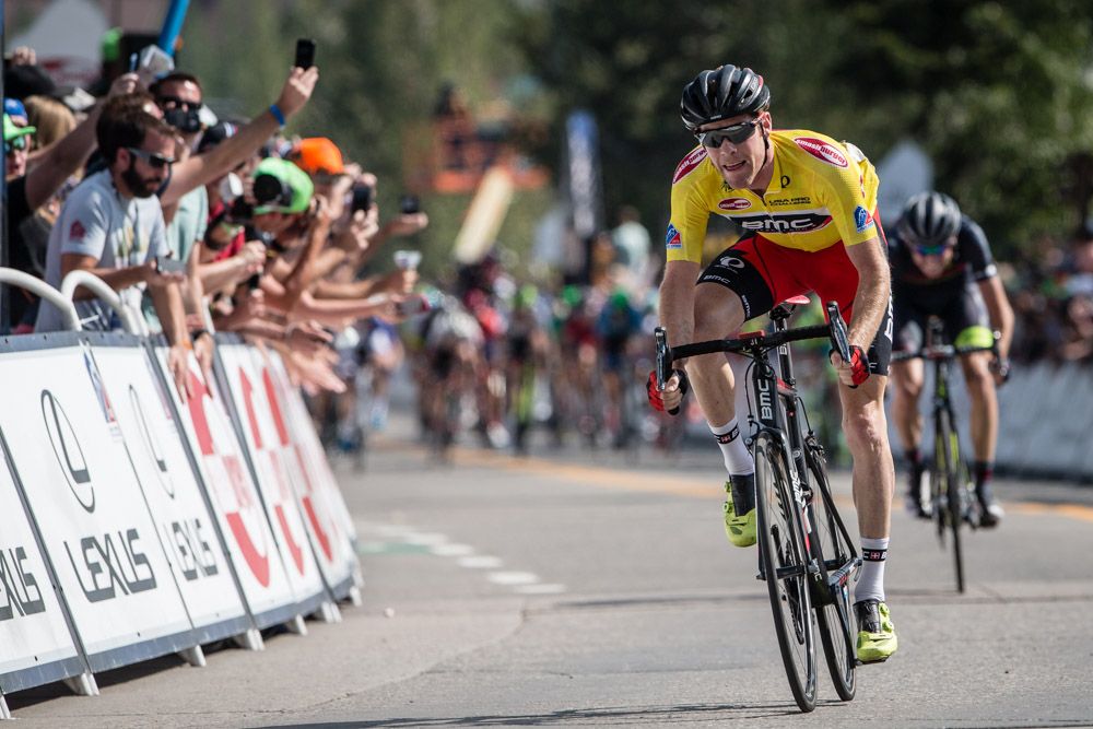 Brent Bookwalter (BMC) comes to the finish in second place