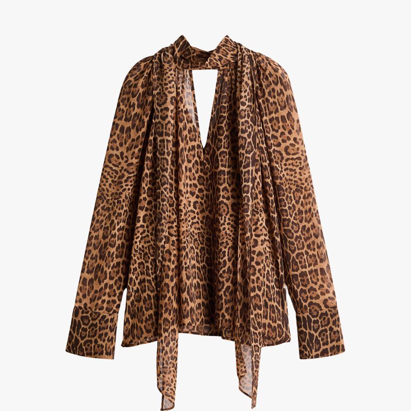 Image of leopard print blouse