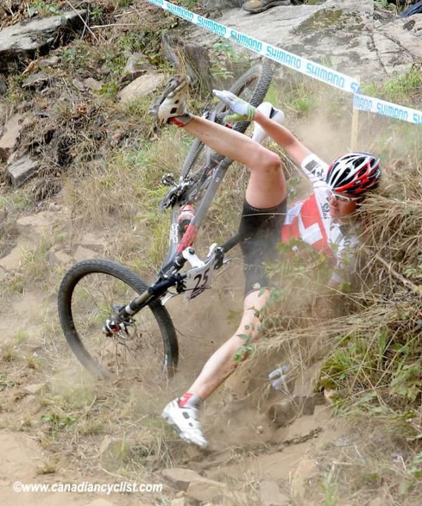 Michelle Hediger (Switzerland) goes down