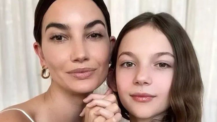 Lily Aldridge and her daughter Dixie Pearl