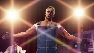 Slim Shady posturing in the Hitman: World of Assassination elusive target.