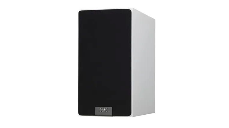 A white Elac Uni-Fi BS U5 speaker on a white background.
